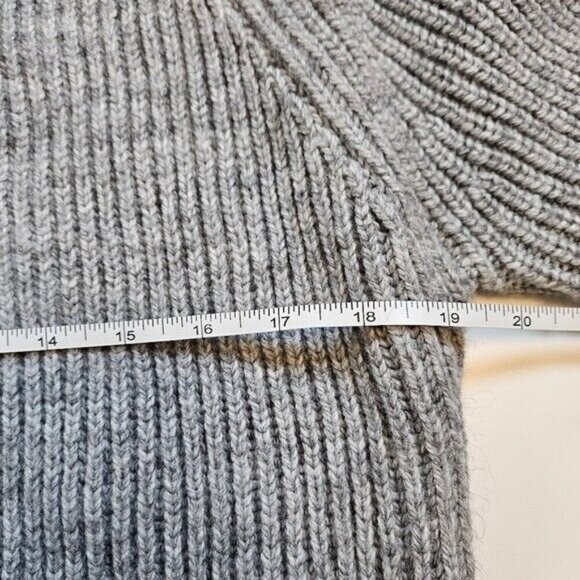 Contemporaine Sweater Women S Gray Exclusive Simons Chunky Ribbed Knit Oversized - Picture 5 of 16